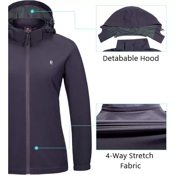 imageLittle Donkey Andy Womens Lightweight Windbreaker Zip Up Windproof Outerwear Jacket for Hiking Travel CyclingApurple