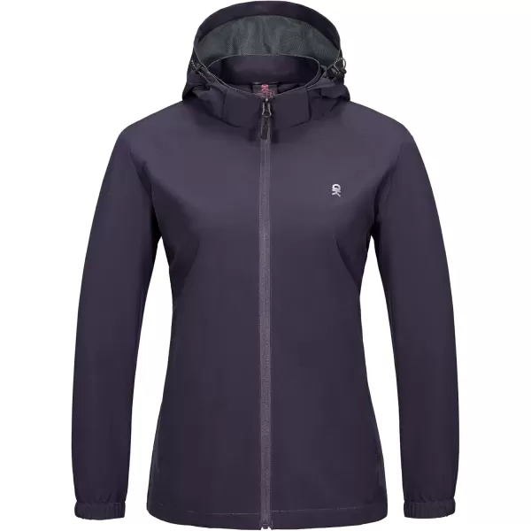 imageLittle Donkey Andy Womens Lightweight Windbreaker Zip Up Windproof Outerwear Jacket for Hiking Travel CyclingApurple