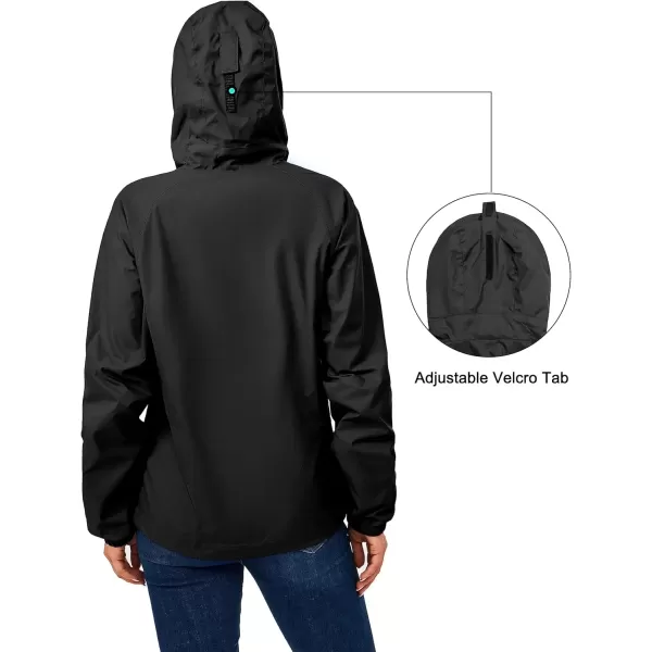 imageLittle Donkey Andy Womens Lightweight Windbreaker Zip Up Windproof Outerwear Jacket for Hiking Travel CyclingBlack