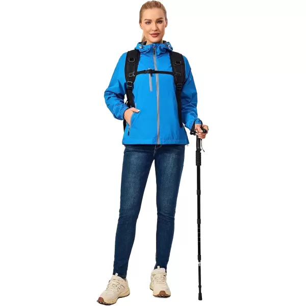 imageLittle Donkey Andy Womens Lightweight Windbreaker Zip Up Windproof Outerwear Jacket for Hiking Travel CyclingBlue Danube