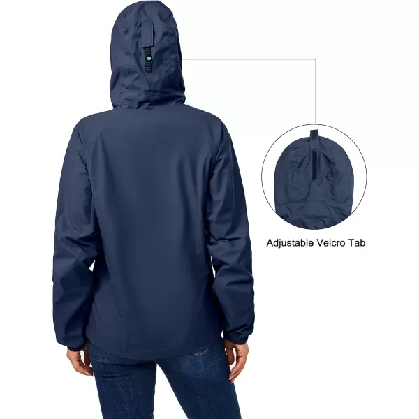 imageLittle Donkey Andy Womens Lightweight Windbreaker Zip Up Windproof Outerwear Jacket for Hiking Travel CyclingDark Blue