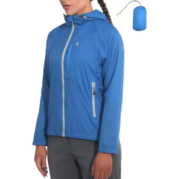 imageLittle Donkey Andy Womens Packable Lightweight Hooded Jacket Windproof Windbreaker with Recycled InsulationIbiza Blue