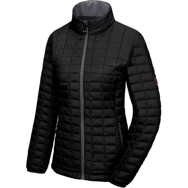 imageLittle Donkey Andy Womens Puffer Jacket Lightweight Warm Hiking Jacket with PostConsumer Synthetic InsulationUpgrade Black