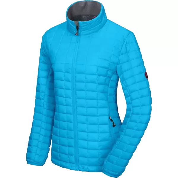 imageLittle Donkey Andy Womens Puffer Jacket Lightweight Warm Hiking Jacket with PostConsumer Synthetic InsulationUpgrade Blue