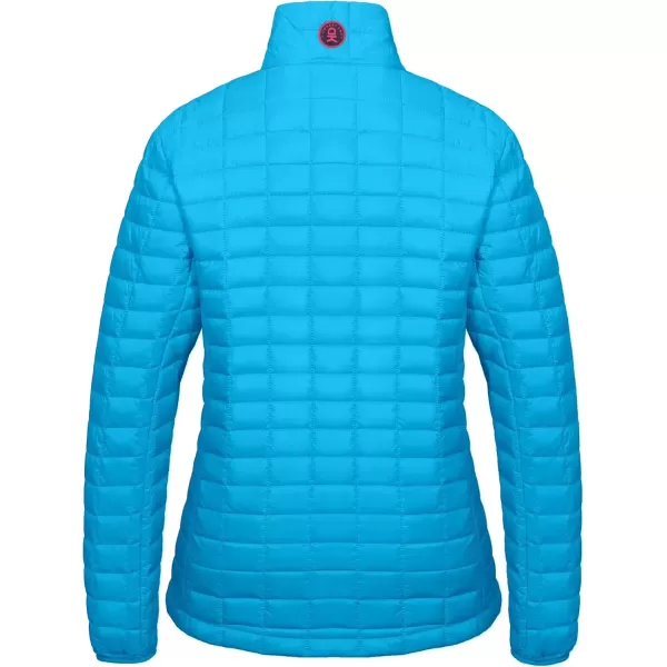 imageLittle Donkey Andy Womens Puffer Jacket Lightweight Warm Hiking Jacket with PostConsumer Synthetic InsulationUpgrade Blue