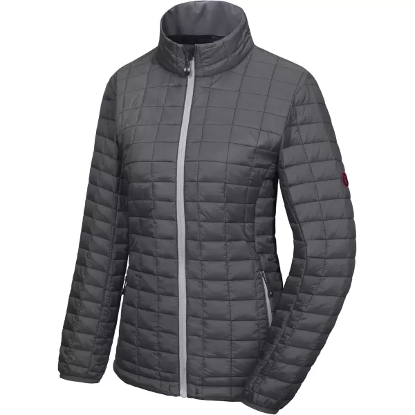 imageLittle Donkey Andy Womens Puffer Jacket Lightweight Warm Hiking Jacket with PostConsumer Synthetic InsulationUpgrade Grey