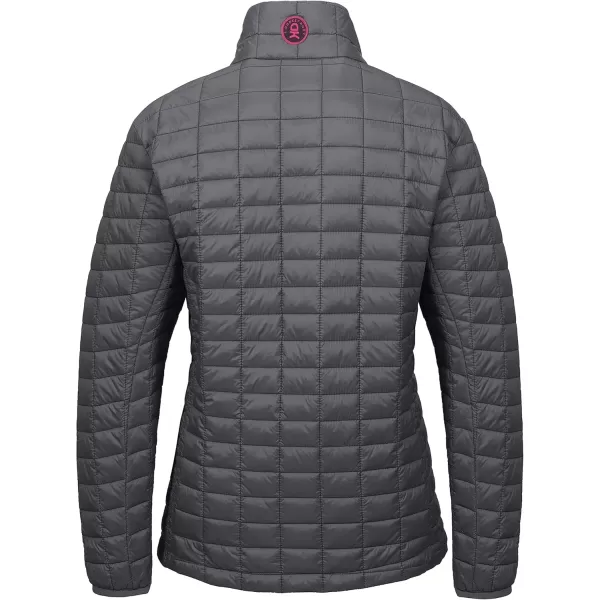 imageLittle Donkey Andy Womens Puffer Jacket Lightweight Warm Hiking Jacket with PostConsumer Synthetic InsulationUpgrade Grey