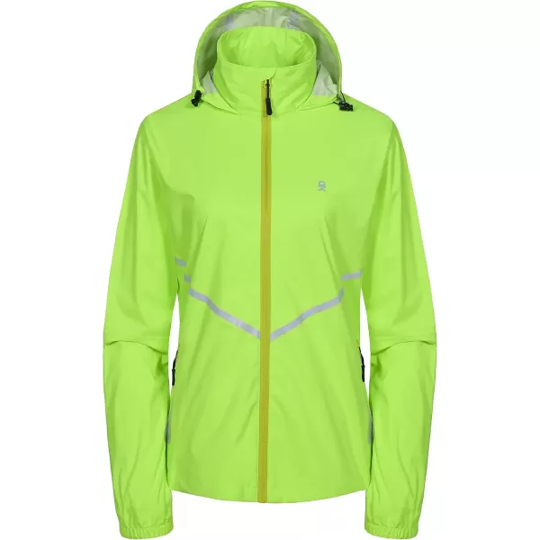imageLittle Donkey Andy Womens Waterproof Cyling Jackets Rain Running Coats Lightweight Windproof PackableUpgraded Fluorescent Yellow