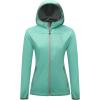 imageLittle Donkey Andy Womens Lightweight Hooded Softshell Jacket for Running Travel Hiking Windproof Water RepellentAqua Green