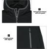 imageLittle Donkey Andy Womens Lightweight Hooded Softshell Jacket for Running Travel Hiking Windproof Water RepellentBlack