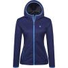 imageLittle Donkey Andy Womens Lightweight Hooded Softshell Jacket for Running Travel Hiking Windproof Water RepellentDark Blue