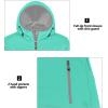imageLittle Donkey Andy Womens Lightweight Hooded Softshell Jacket for Running Travel Hiking Windproof Water RepellentIce Green
