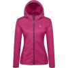 imageLittle Donkey Andy Womens Lightweight Hooded Softshell Jacket for Running Travel Hiking Windproof Water RepellentRose