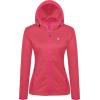 imageLittle Donkey Andy Womens Lightweight Hooded Softshell Jacket for Running Travel Hiking Windproof Water RepellentWatermelon
