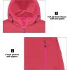 imageLittle Donkey Andy Womens Lightweight Hooded Softshell Jacket for Running Travel Hiking Windproof Water RepellentWatermelon