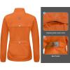 imageLittle Donkey Andy Womens Lightweight Rain Cycling Stretch Jacket with Hood Windproof and Waterproof Ultralight PackableB6upgradeorange