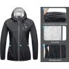 imageLittle Donkey Andy Womens Lightweight Rain Cycling Stretch Jacket with Hood Windproof and Waterproof Ultralight PackableUpgrade Hoodcharcoal