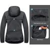 imageLittle Donkey Andy Womens Lightweight Rain Cycling Stretch Jacket with Hood Windproof and Waterproof Ultralight PackableUpgrade Hoodcharcoal