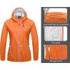 imageLittle Donkey Andy Womens Lightweight Rain Cycling Stretch Jacket with Hood Windproof and Waterproof Ultralight PackableUpgrade Hoodorange