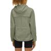 imageLittle Donkey Andy Womens Lightweight Rain Cycling Stretch Jacket with Hood Windproof and Waterproof Ultralight PackableUpgrade Hoodsage