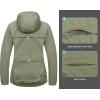 imageLittle Donkey Andy Womens Lightweight Rain Cycling Stretch Jacket with Hood Windproof and Waterproof Ultralight PackableUpgrade Hoodsage