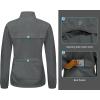 imageLittle Donkey Andy Womens Lightweight Rain Cycling Stretch Jacket with Hood Windproof and Waterproof Ultralight PackableUpgrade Pocketgray
