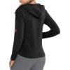 imageLittle Donkey Andy Womens Lightweight Stretch Running Jacket Full Zip Athletic Hooded Jackets MoistureWickingBlack