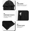 imageLittle Donkey Andy Womens Lightweight Stretch Running Jacket Full Zip Athletic Hooded Jackets MoistureWickingBlack