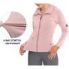 imageLittle Donkey Andy Womens Lightweight Stretch Running Jacket Full Zip Athletic Hooded Jackets MoistureWickingMisty Rose