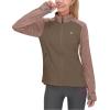 imageLittle Donkey Andy Womens Lightweight Warm Stretch Golf Jacket Full Zip Thermal Hybrid Thumbhole Running Hiking Track JacketBurnt Brick Heather
