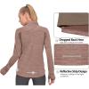 imageLittle Donkey Andy Womens Lightweight Warm Stretch Golf Jacket Full Zip Thermal Hybrid Thumbhole Running Hiking Track JacketBurnt Brick Heather