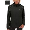 imageLittle Donkey Andy Womens Lightweight Waterproof Cycling Jacket with Removable Sleeves ampamp Hood for Biking Running GolfBlack