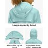 imageLittle Donkey Andy Womens Lightweight Waterproof Cycling Jacket with Removable Sleeves ampamp Hood for Biking Running GolfBlue Glow