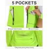 imageLittle Donkey Andy Womens Lightweight Waterproof Cycling Jacket with Removable Sleeves ampamp Hood for Biking Running GolfFluorescent Yellow