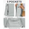 imageLittle Donkey Andy Womens Lightweight Waterproof Cycling Jacket with Removable Sleeves ampamp Hood for Biking Running GolfLight Gray