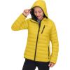 imageLittle Donkey Andy Womens Packable Lightweight Puffer Jacket Hooded Windproof Winter Coat with Recycled InsulationPackable Cyber Yellow