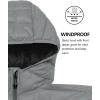 imageLittle Donkey Andy Womens Packable Lightweight Puffer Jacket Hooded Windproof Winter Coat with Recycled InsulationPackable Light Grey