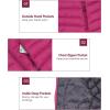 imageLittle Donkey Andy Womens Packable Lightweight Puffer Jacket Hooded Windproof Winter Coat with Recycled InsulationPackable Rose