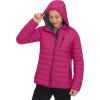 imageLittle Donkey Andy Womens Packable Lightweight Puffer Jacket Hooded Windproof Winter Coat with Recycled InsulationPackable Rose