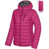 imageLittle Donkey Andy Womens Packable Lightweight Puffer Jacket Hooded Windproof Winter Coat with Recycled InsulationPackable Rose