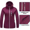 imageLittle Donkey Andy Womens Winter Lightweight Warm Fleece Running Jacket Breathable Thumbholes Thermal Hiking JacketUpgraded Boysenberry