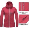 imageLittle Donkey Andy Womens Winter Lightweight Warm Fleece Running Jacket Breathable Thumbholes Thermal Hiking JacketUpgraded Watermelon