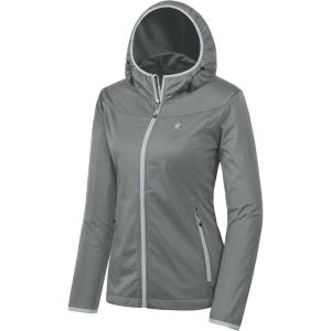 imageLittle Donkey Andy Womens Lightweight Hooded Softshell Jacket for Running Travel Hiking Windproof Water RepellentGray