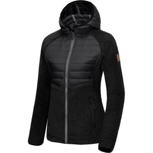 imageLittle Donkey Andy Womens Lightweight Warm Stretch Golf Jacket Full Zip Thermal Hybrid Thumbhole Running Hiking Track JacketAblack