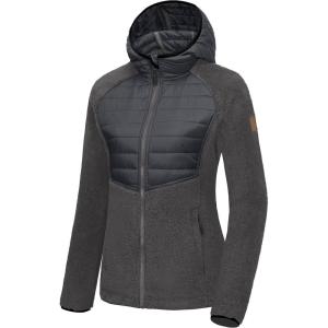 imageLittle Donkey Andy Womens Lightweight Warm Stretch Golf Jacket Full Zip Thermal Hybrid Thumbhole Running Hiking Track JacketAsteel Grey