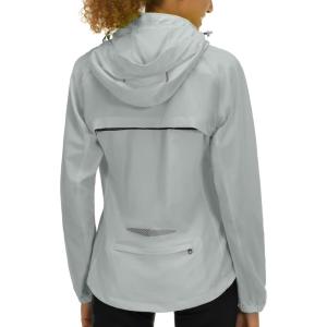 imageLittle Donkey Andy Womens Lightweight Waterproof Cycling Jacket with Removable Sleeves ampamp Hood for Biking Running GolfLight Gray