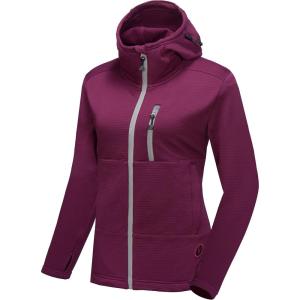 imageLittle Donkey Andy Womens Winter Lightweight Warm Fleece Running Jacket Breathable Thumbholes Thermal Hiking JacketUpgraded Boysenberry