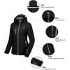 imageLittle Donkey Andy Womens Insulated Jacket with Hood Windproof Winter Ski Hiking Jacket Lightweight and WaterResistantBlack