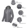 imageLittle Donkey Andy Womens Insulated Jacket with Hood Windproof Winter Ski Hiking Jacket Lightweight and WaterResistantGrey