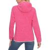 imageLittle Donkey Andy Womens Lightweight Warm Polar Fleece Running Jacket Hooded FullZip Thermal Coat Hiking Travel CasualRose Heather